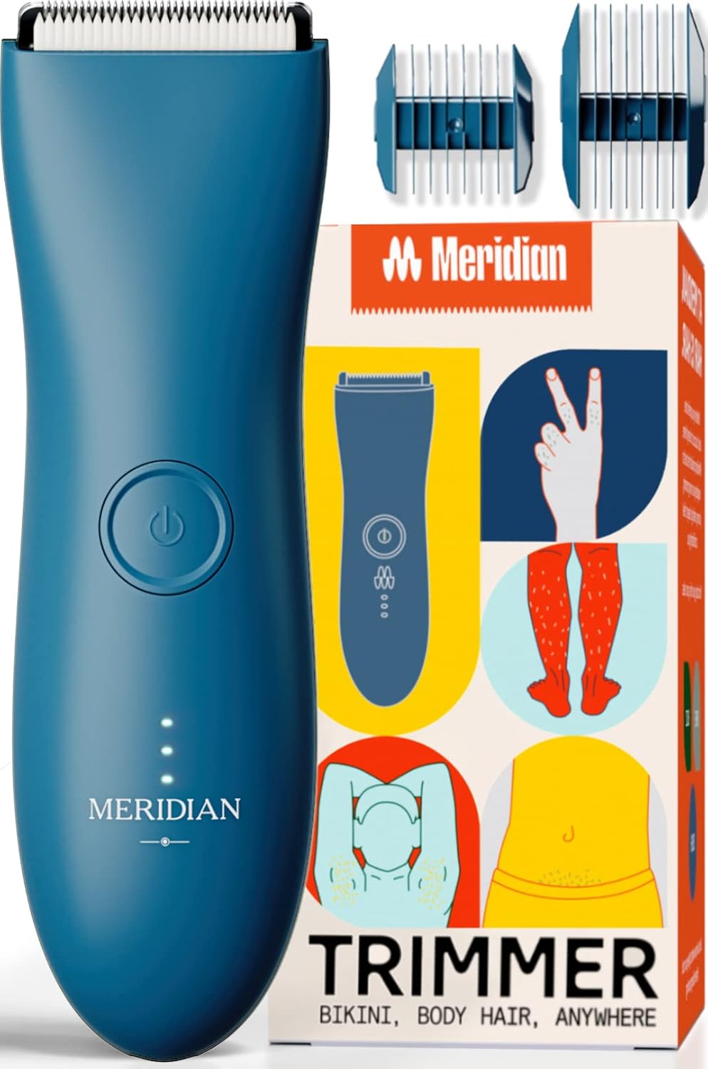 MERIDIAN Trimmer Men, Manscape, Body Trimmer Men, Pubic Hair Trimmer