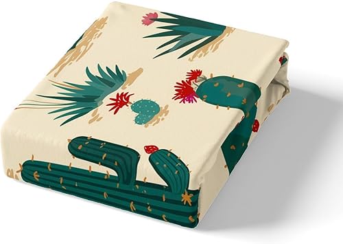 Vista 5 de Juego de ropa de cama floral de cactus para niñas y niños, funda de edredón de flores suculentas, funda de edredón con plantas verdes exóticas