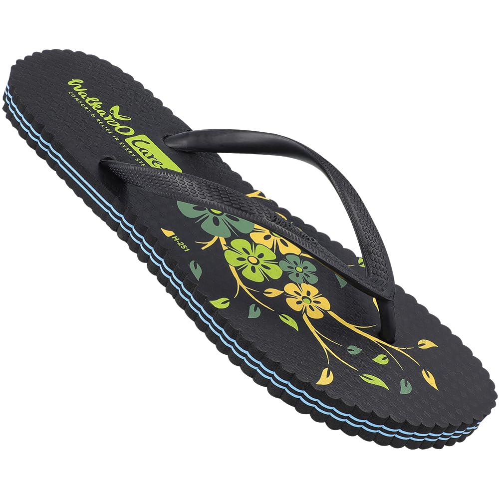 WALKAROO H251 Womens Regular use Slippers for Indoor & Outdoor - Black (B0CND53F5C) Amazon Price History, Amazon Price Tracker