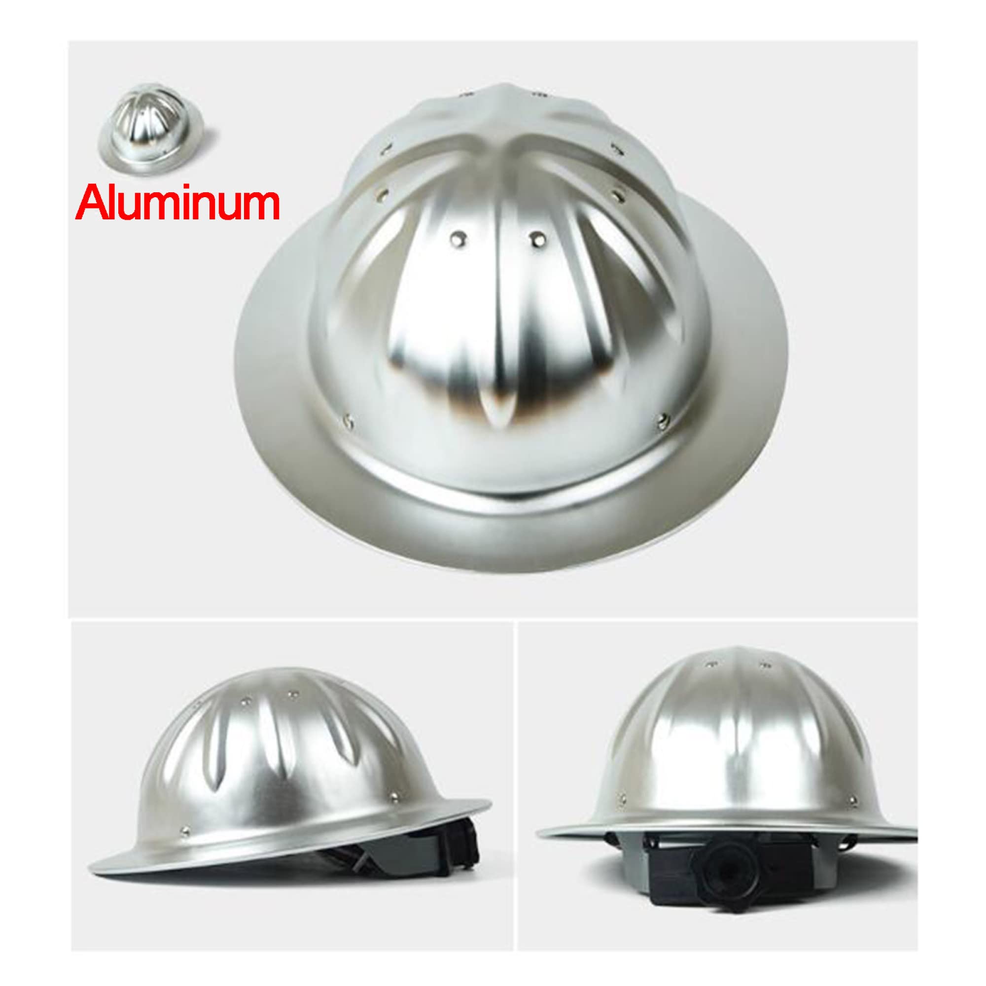 Casco de Seguridad Casco de Protección Industrial, Casco de Seguridad de Construcción Aleación de Aluminio, Sombrero Duro de Amortiguación de 4 Puntos, Sombrero de Ciclismo
