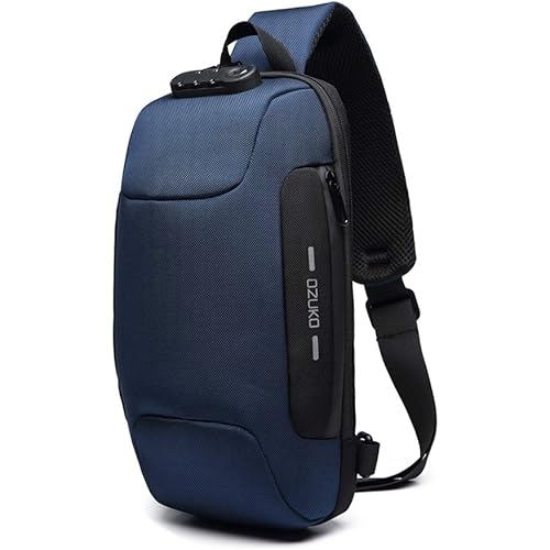 ZUK Anti Theft Sling Bag Shoulder Crossbody Backpack Waterproof Chest Bag with USB Charging Port Lightweight Casual Daypack