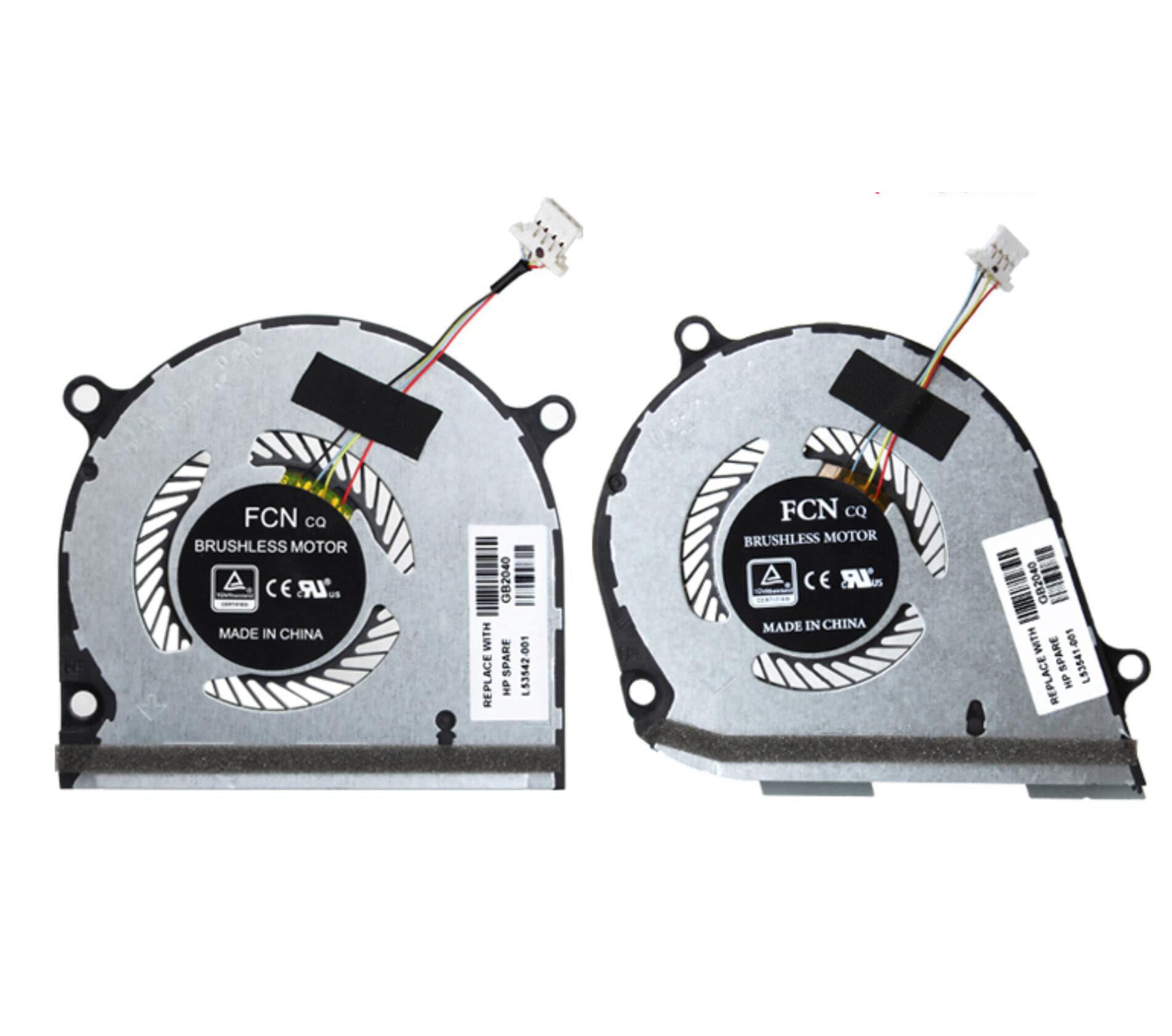 Ventilateur de refroidissement CPU + GPU compatible avec HP Envy X360 15-DS 15-DR 15M-DS 15M-DS0011DX 15-DS0013NR 15-DS0003CA 15-DS0013CA TPN-W142 TPN-W143 Series L53542-001 3541-001