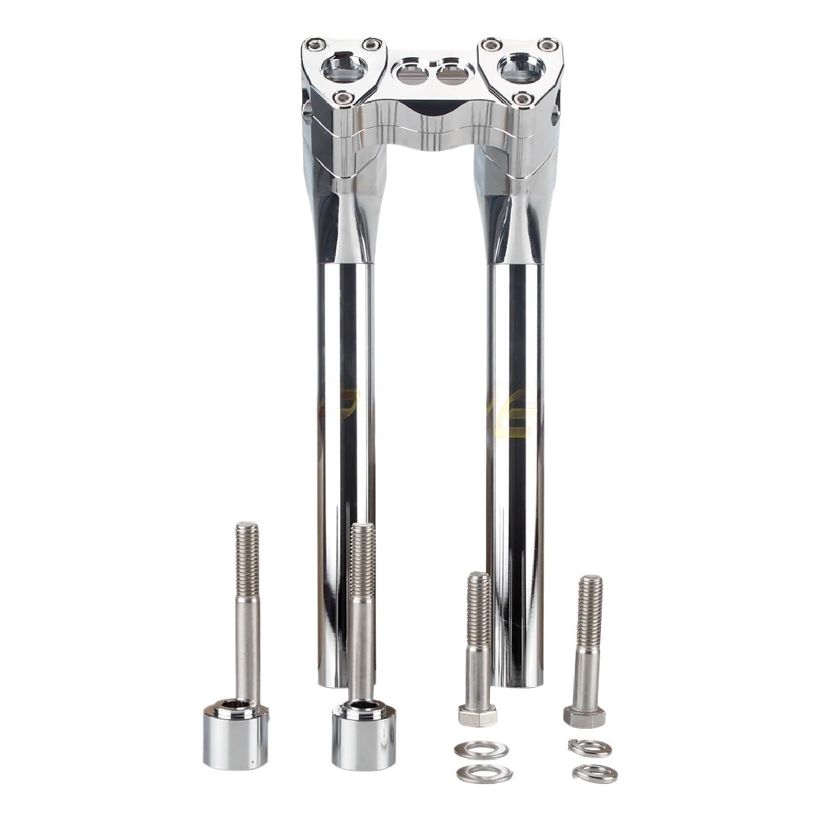 Górny Zacisk Kierownicy 6 "-12" Pasuje Do Harley Dyna Super Glide Wide Glide Low Rider Fat Bob 25mm Wsporniki kierownicy,Zacisk Wspornika Kierownicy(12 inch Chrome)