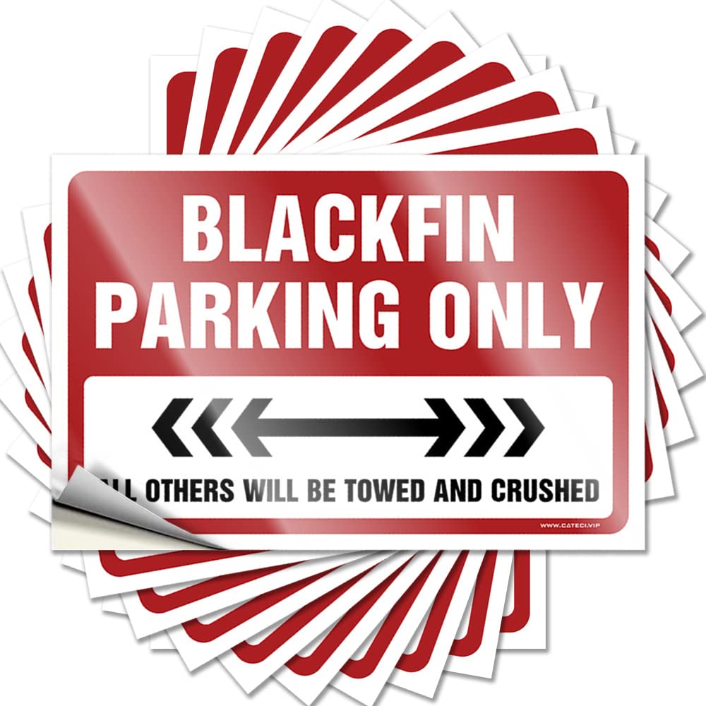 Fzfn Men's Colour Lettering Sticker - Spring Cover Blackfin Parking Only For Billiards Pool Decor(12X18cm)