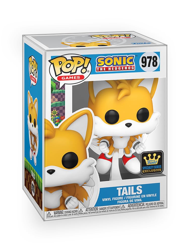 Epic CollectiblesPop Sonic The Hedgehog - Tails Flying Specialty Series Limited Edition Exclusive Vinyl Figure Collectibles Bundle with Compatible Funko Box Protector