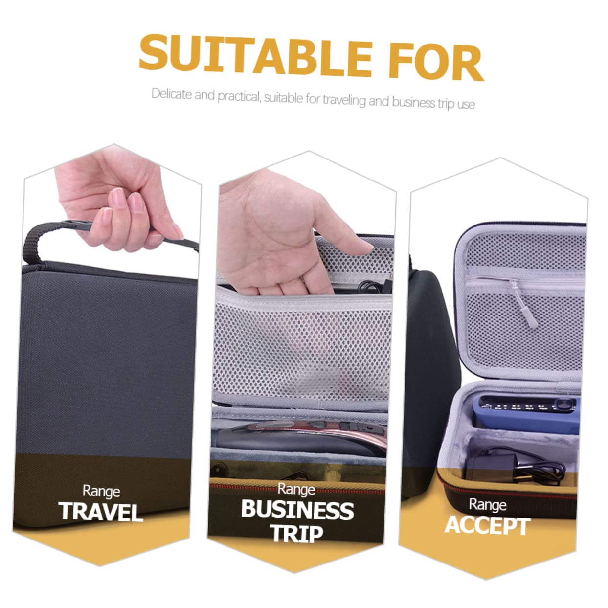 Custodia per Rasoio da Viaggio in Eva Nero, Compatta e Resistente | Porta Rasoio Viaggio, Borsa da Toilette da Viaggio, Adatta a Viaggio di Lavoro, Antiurto e Antigraffio