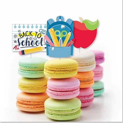 Miniatura 3 de Big Dot of Happiness Recortes de decoración para el primer día de clases para el primer día de escuela, 24 unidades