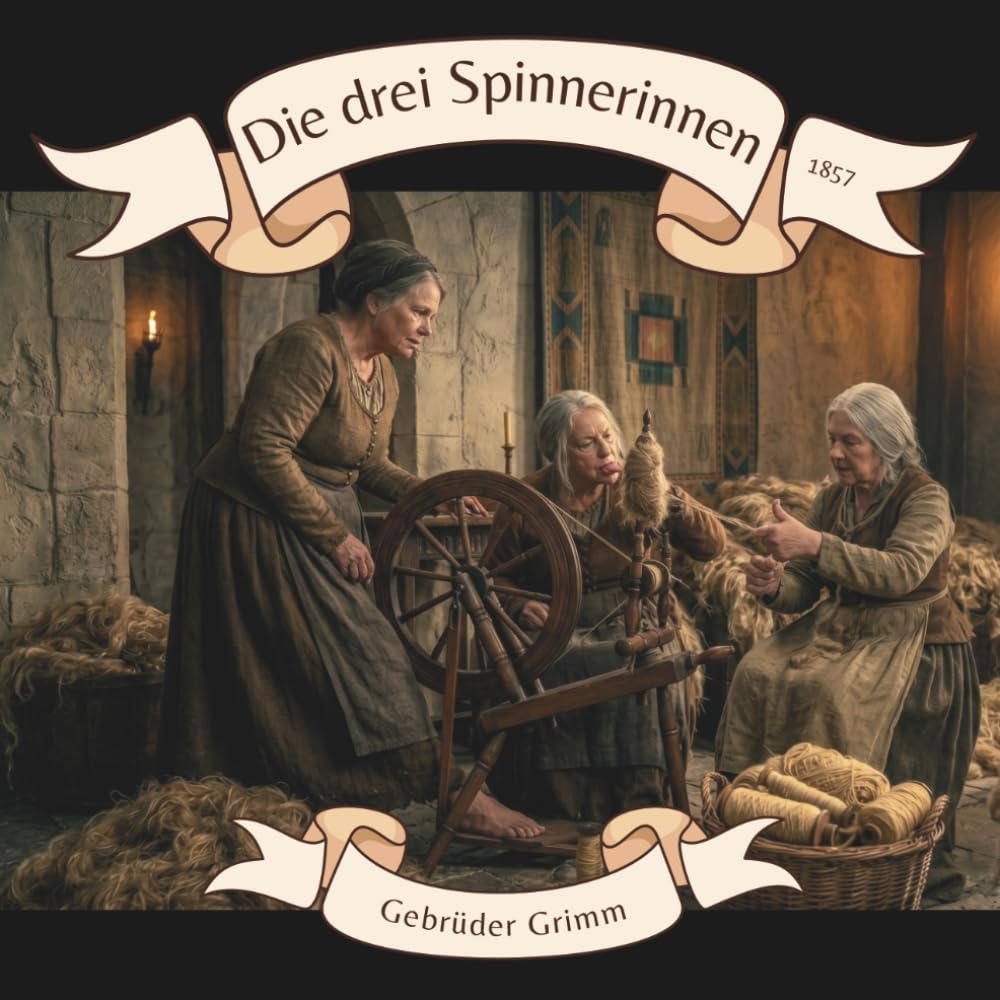 Die drei Spinnerinnen 1857 Gebrüder Grimm: Illustrierte Multimedia Märchenbuchedition mit QR-Code zum Vorlesen lassen (Multimedia Märchenbuchedition - Gebrüder Grimm 1857)