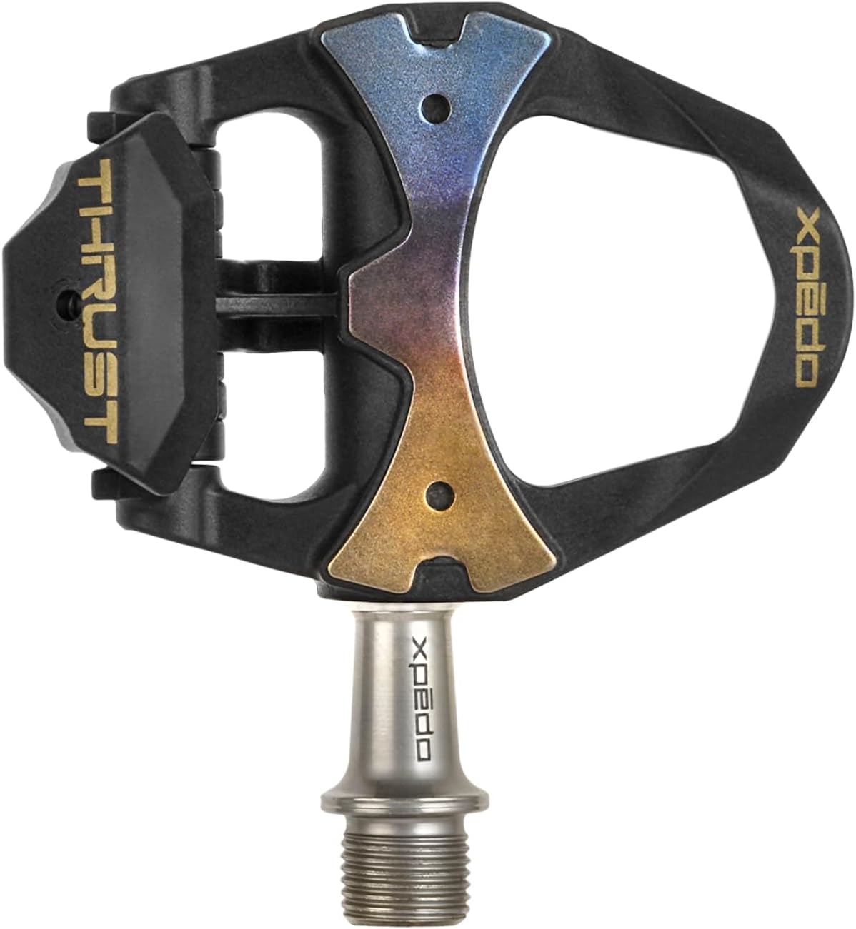 XPEDO Thrust SL Road Pedals | Carbon Body, Titanium or Cromoly Spindle, Adjustable MDU Retention, 3 Sealed Bearings, Look Keo Compatible