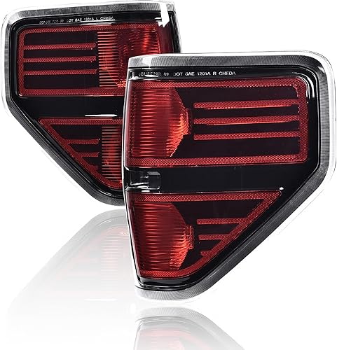 Miniatura 6 de PIT66 Luces Traseras Ensamble de Lámpara de Luz Trasera, Compatible con Ford F150 2009 2010 2011 2012 2013 2014, Ensamble Trasero de Pickup SVT, 1
