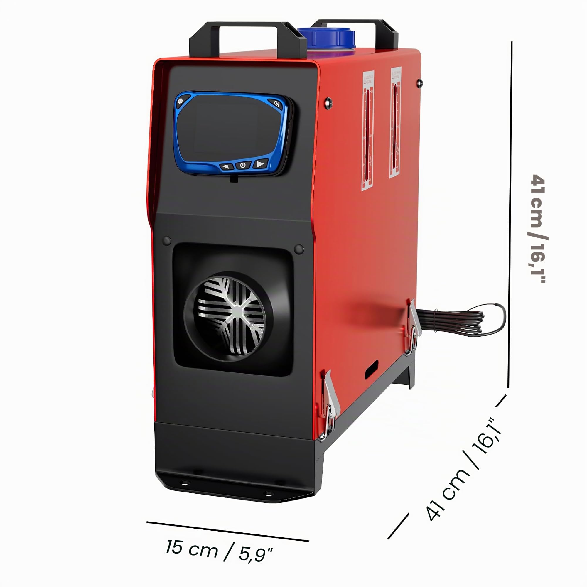 UISEBRT Riscaldatore d'aria diesel 12V riscaldatore d'aria 8KW, Riscaldatore di parcheggio ad aria diesel, riscaldatore diesel con silenziatore, telecomando, schermo LCD per auto, camper, barche,
