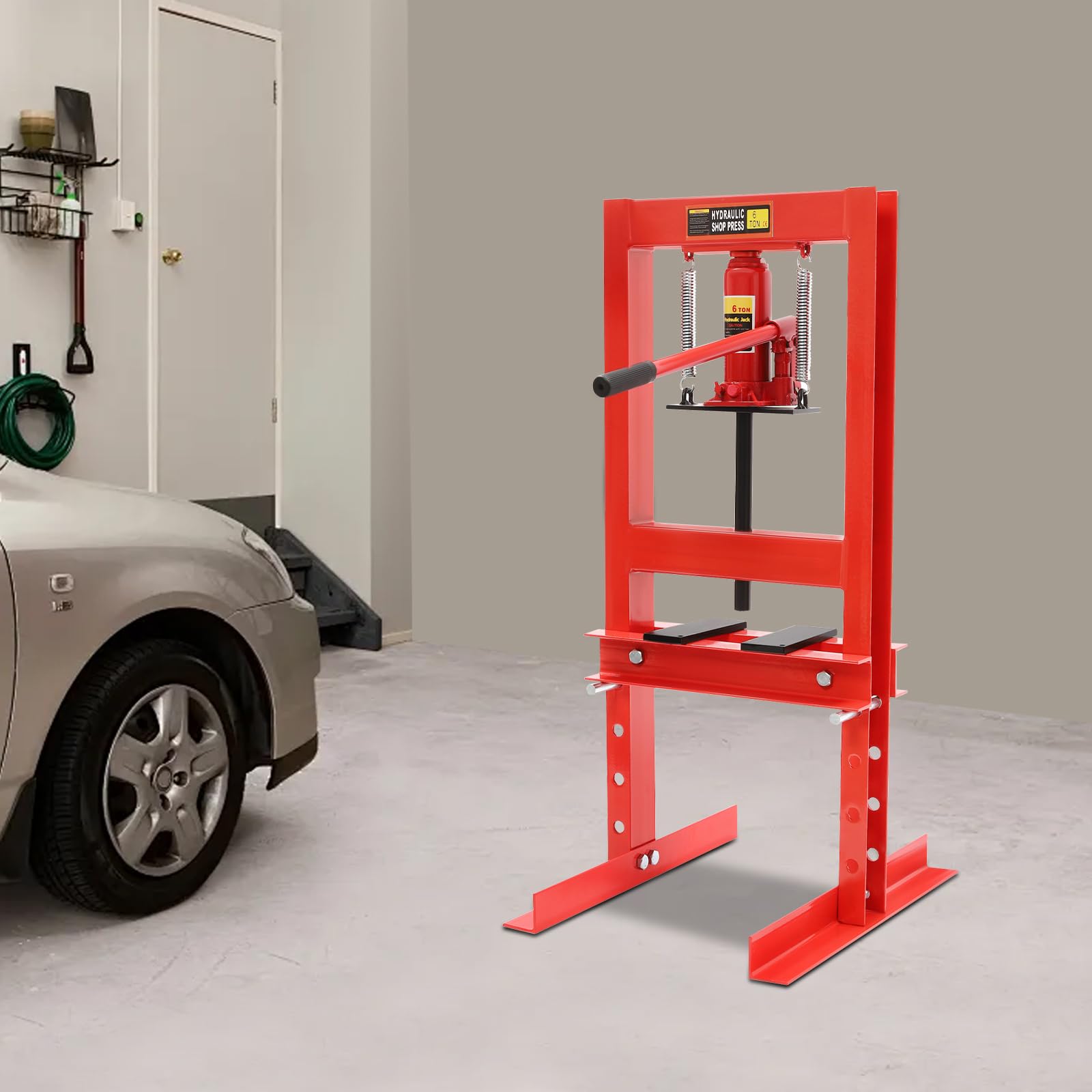 Pressa idraulica da officina pressa idraulica garage officina telaio in acciaio al carbonio costruzione massima pressione sei tonnellate cuscinetto pressatura quattro livelli regolazione in altezza