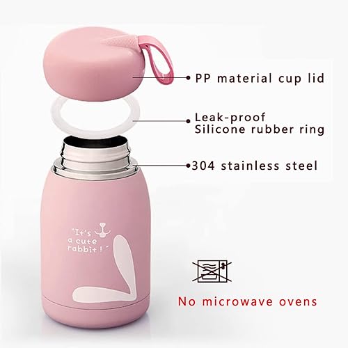 Miniatura 2 de Mini botella de agua de 10.8 oz10.8 fl oz taza de café de viaje con asa, tazas térmicas para bebidas calientes y frías, vasos aislados para mujeres,