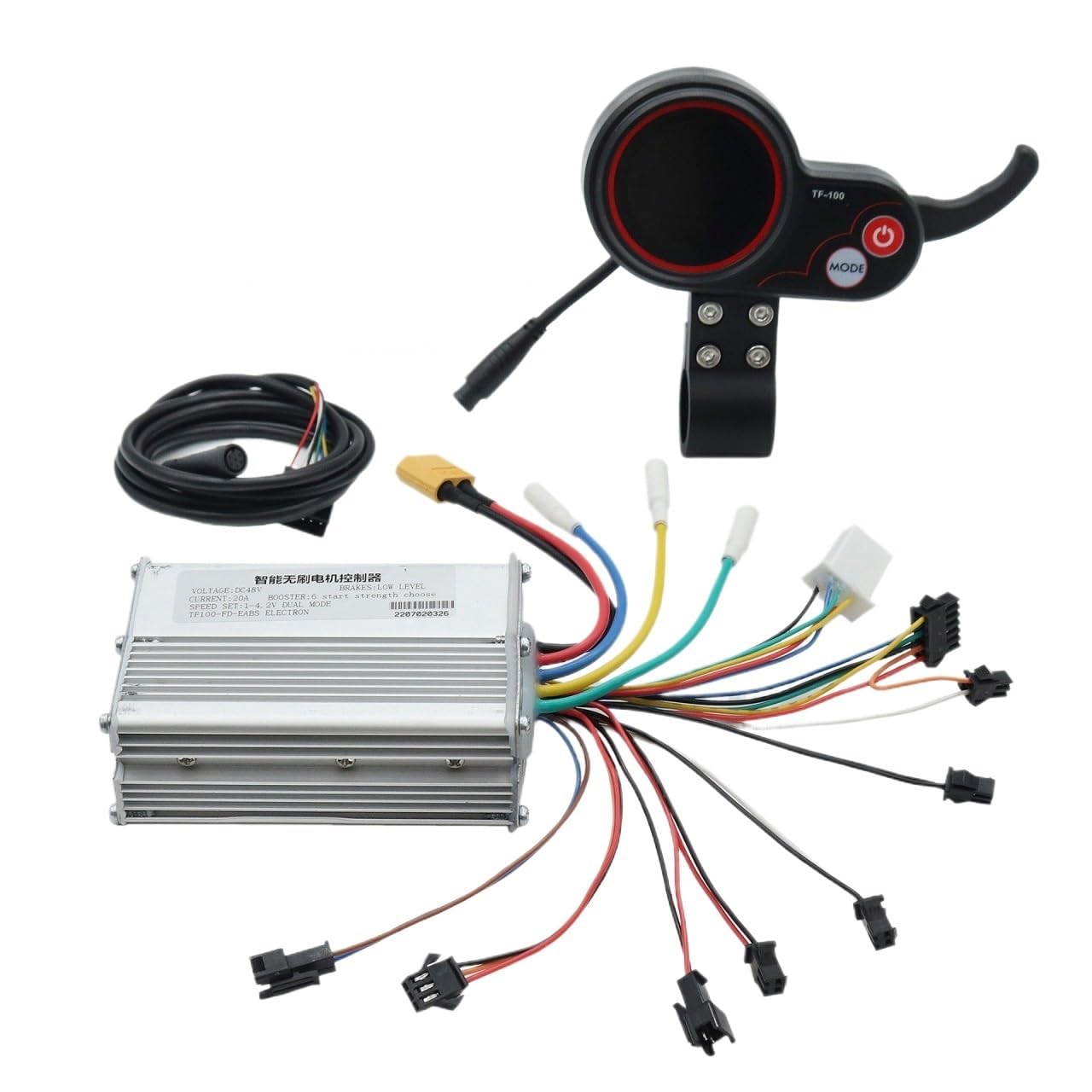 Centralina Monopattino Elettrico Controller motore brushless 36V 48V 500W 800W TF-100 Display LCD misuratore scooter elettrico modifica bici Centralina Bici Elettrica ( Color : TF-100 36V 16A A set )