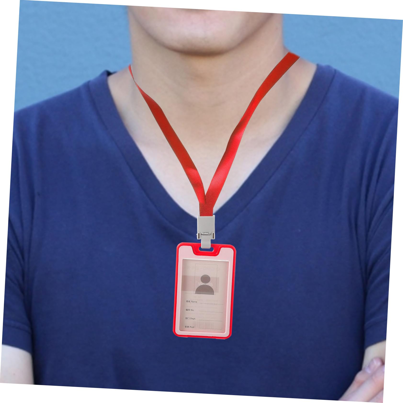 EXCEART 50stücke Id Kartenhalter Mit Lanyard Robuste Ausweishalter Für Studenten Und Mitarbeiter Doppelseitiges Design Transparent Und Wiederverwendbar Für Verschiedene Kartenarten