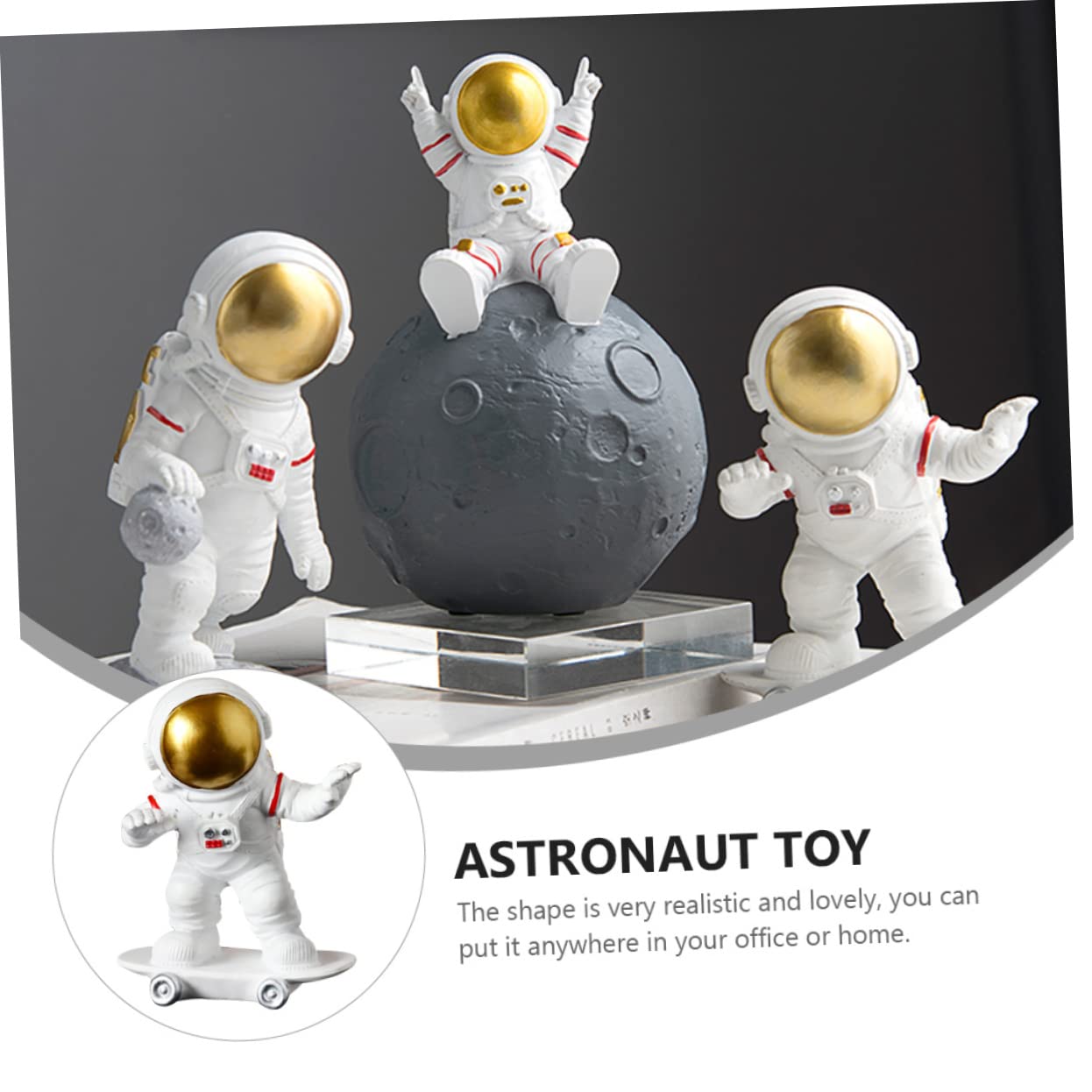 Figuritas De Astronauta para Decoración del Hogar Adorable Adorno Espacial Hecho Mano para Habitaciones Infantiles y Colecciones Personales