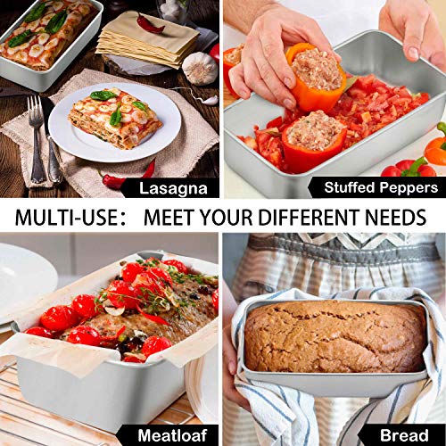 Teamfar Loaf Pans For Baking Bread, 9¼" × 5" Bread Loaf Pan Meatloaf Pan Stainless Steel For Home Kitchen, Healthy & Durable, Oven & Dishwasher Safe - Set Of 2 #TOP5