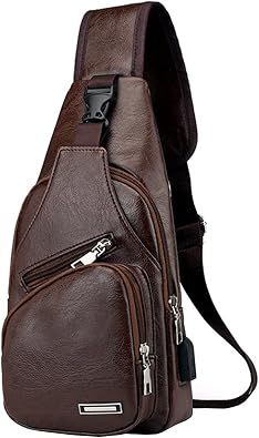 Mens Sling Bag Chest Shoulder Backpack Crossbody Messenger Multipurpose Daypack