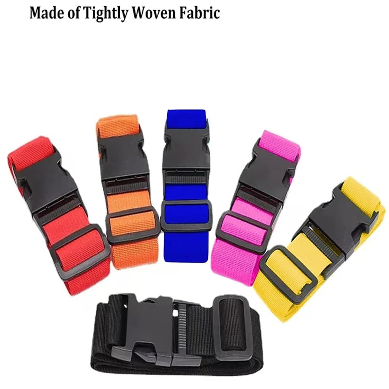 Correas de equipaje para maletas, 6/12/24 piezas, correas de equipaje de forma recta para maleta, cinturón de poliéster con hebilla de liberación ajustable, accesorio de viaje (BH123094-B4)