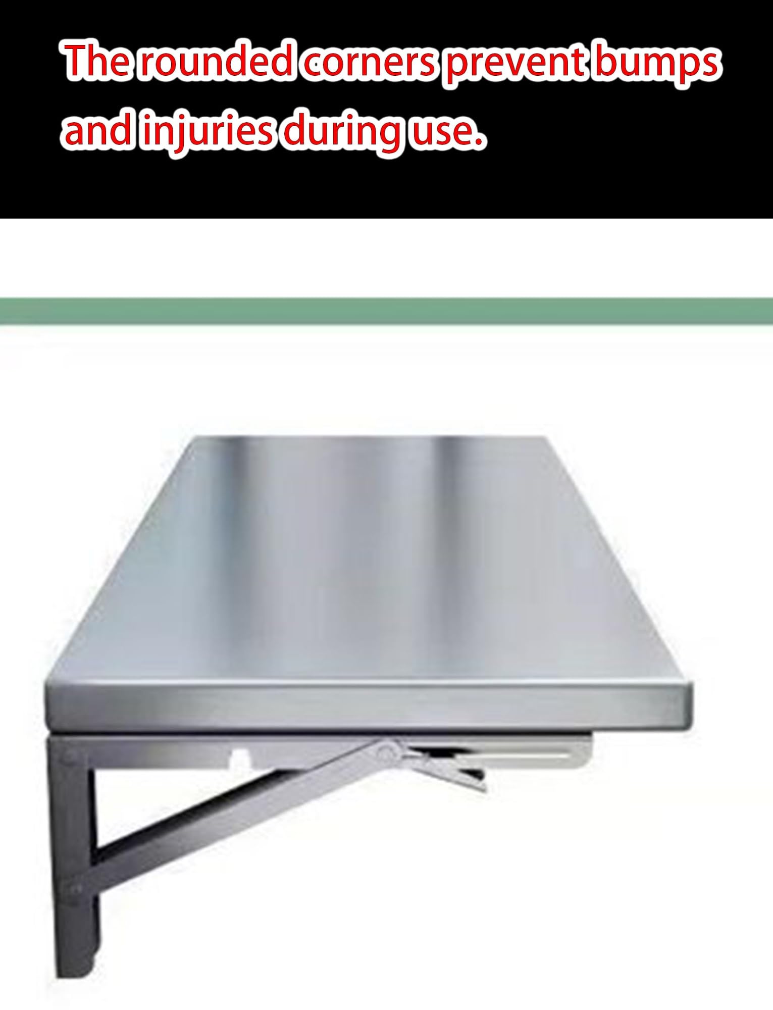 Estante de pared plegable de acero inoxidable 304 resistente, grado comercial, fácil de limpiar, ahorra espacio, 90 x 40 cm para camiones de alimentos y cocinas, solución duradera y fiable