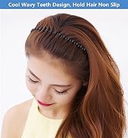 Vista 4 de bodbop XINGZHE Bandas para el cabello, diadema de metal para hombres y mujeres, diademas de moda para lavar la cara, maquillaje deportivo, banda