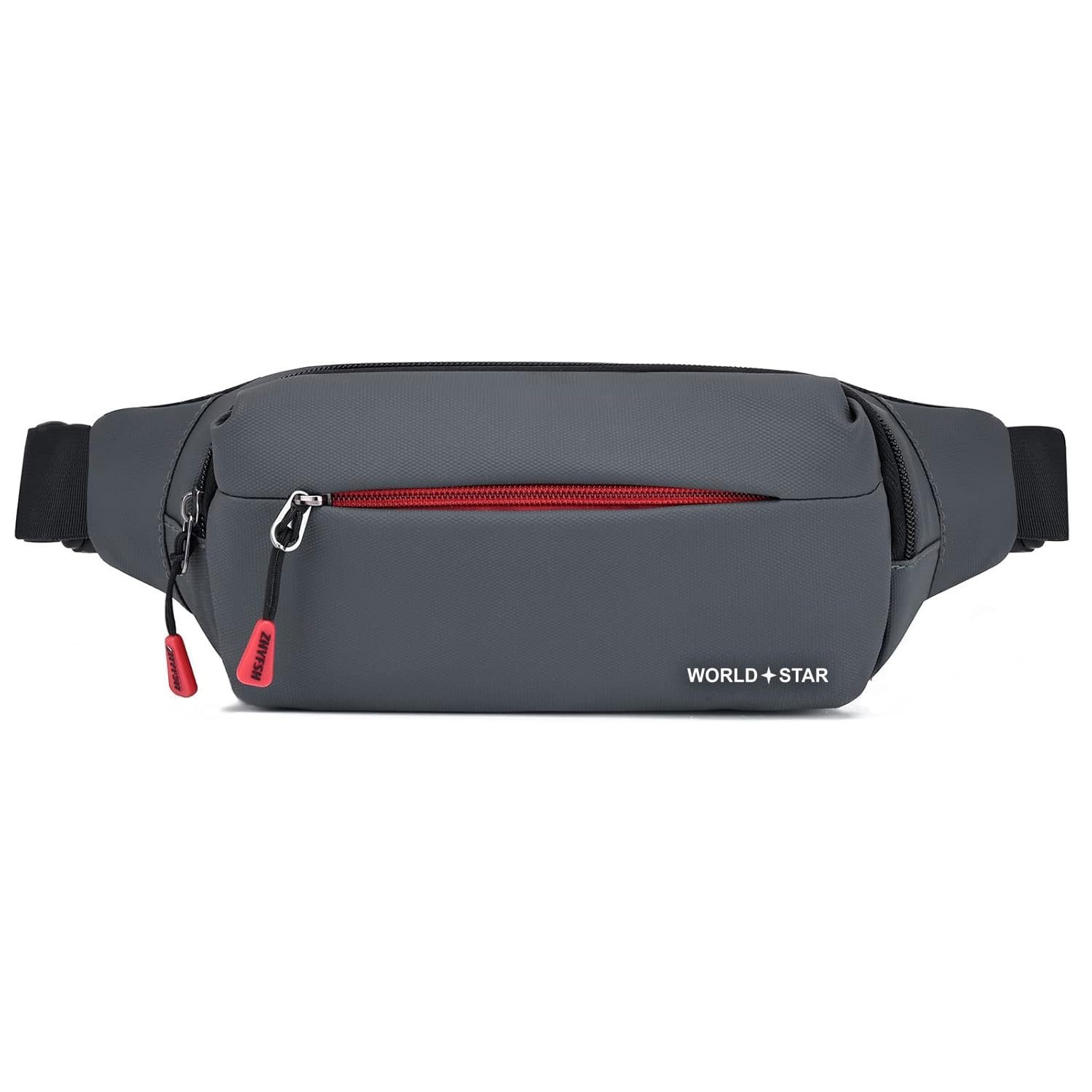 world star Lightweight Waist Pack for Men & Women | Adjustable Belt Bag for Travel, Running & Daily Use Color:- Grey red-picture-15