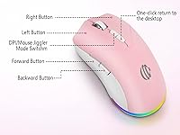 Vista 4 de Ratón con cable, ratón USB para computadora de 1600 DPI, mouse óptico móvil de diseño ergonómico con cable para computadora portátil, PC