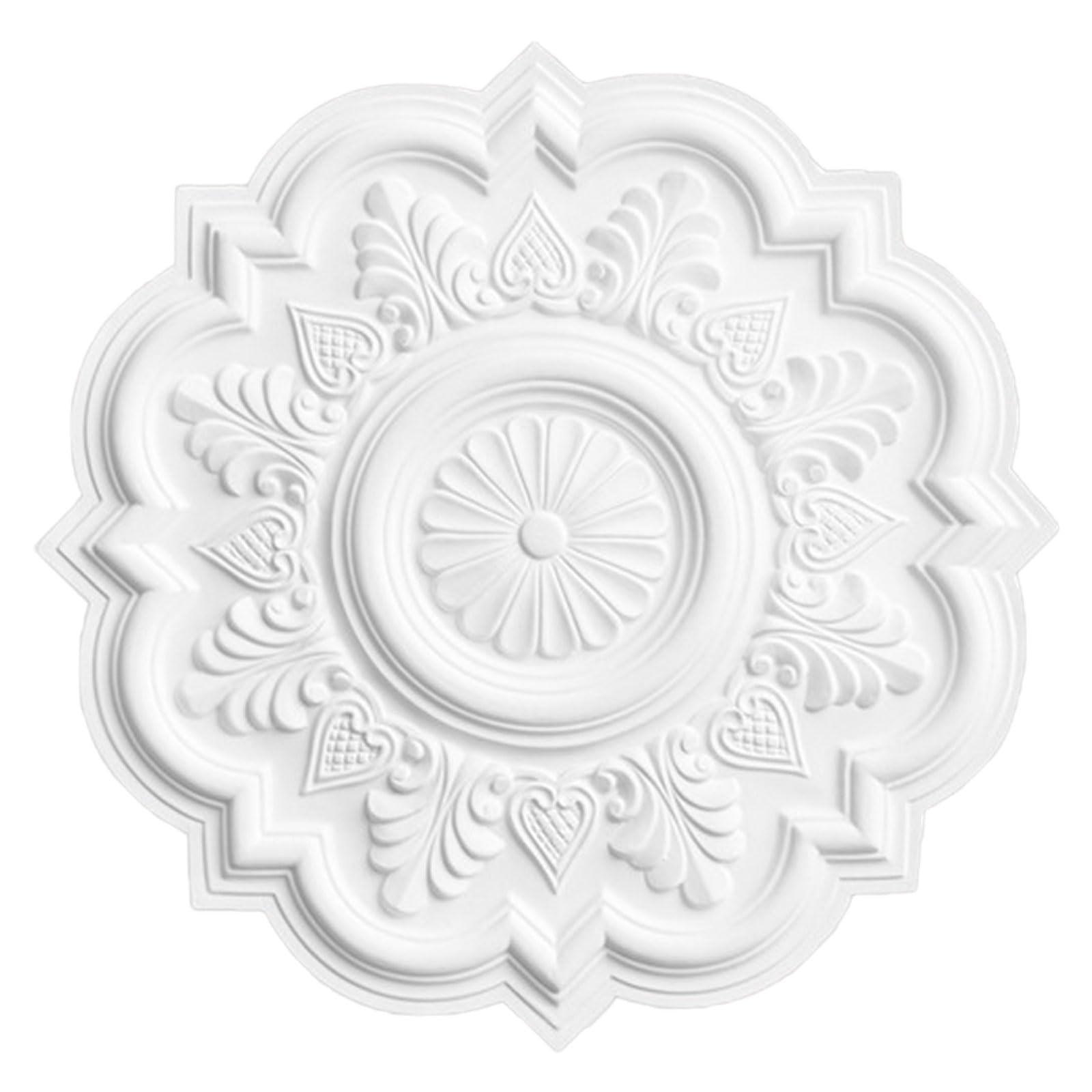 Foelanne White V Ceiling Medallion White 24.8-60Cm(,50Cm)