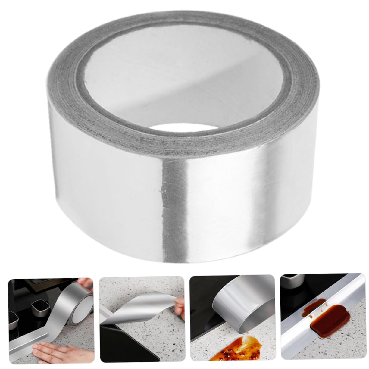 5rouleaux Ruban Adhésif Aluminium Conducteur Aux Températures Pour Isolation Et Réparation De Conduits