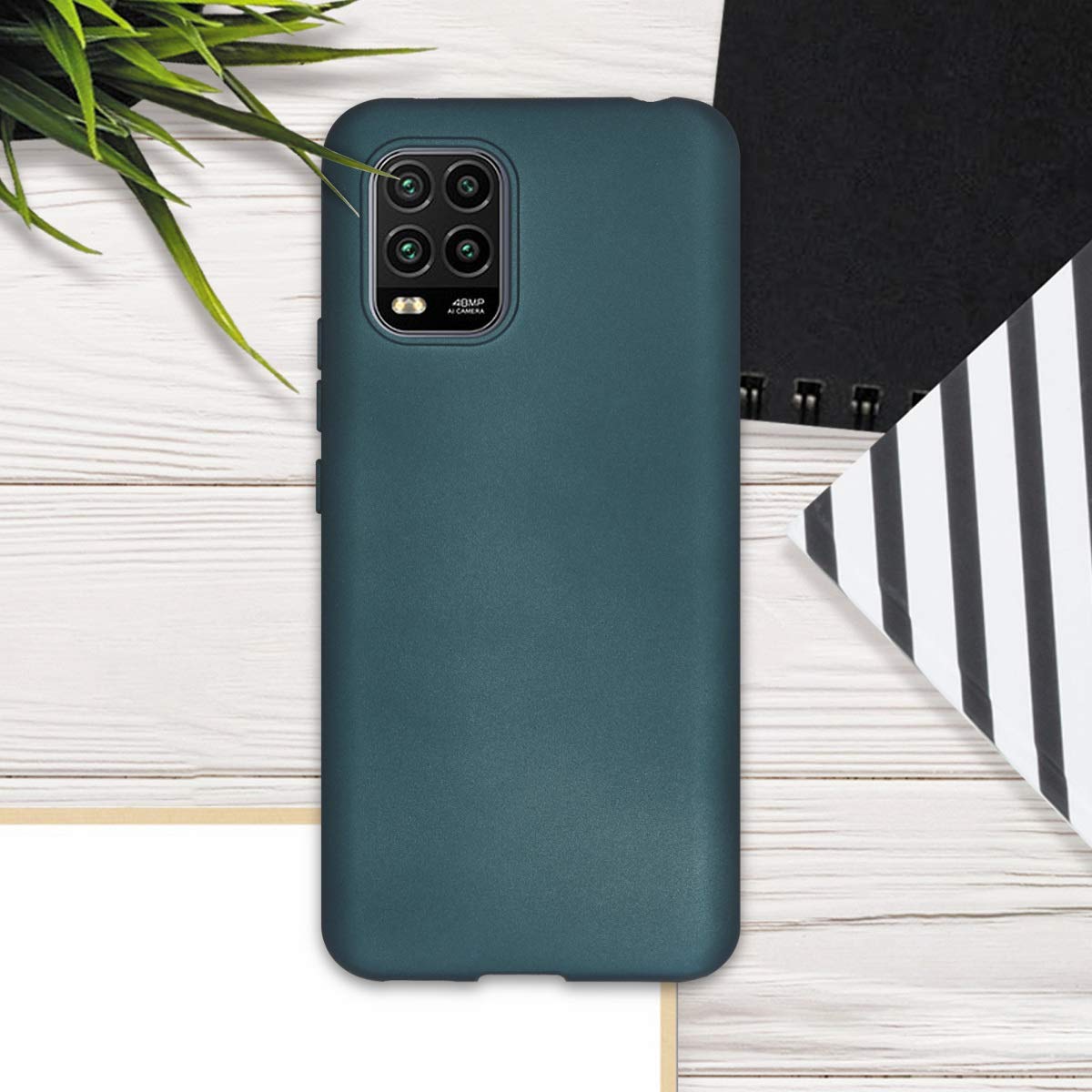 Coque TPU Pour Xiaomi Mi 10 Lite (5G) - Protection Caméra Renforcée - Couleur Bordeaux Violet - Antidérapante, Mince - 5