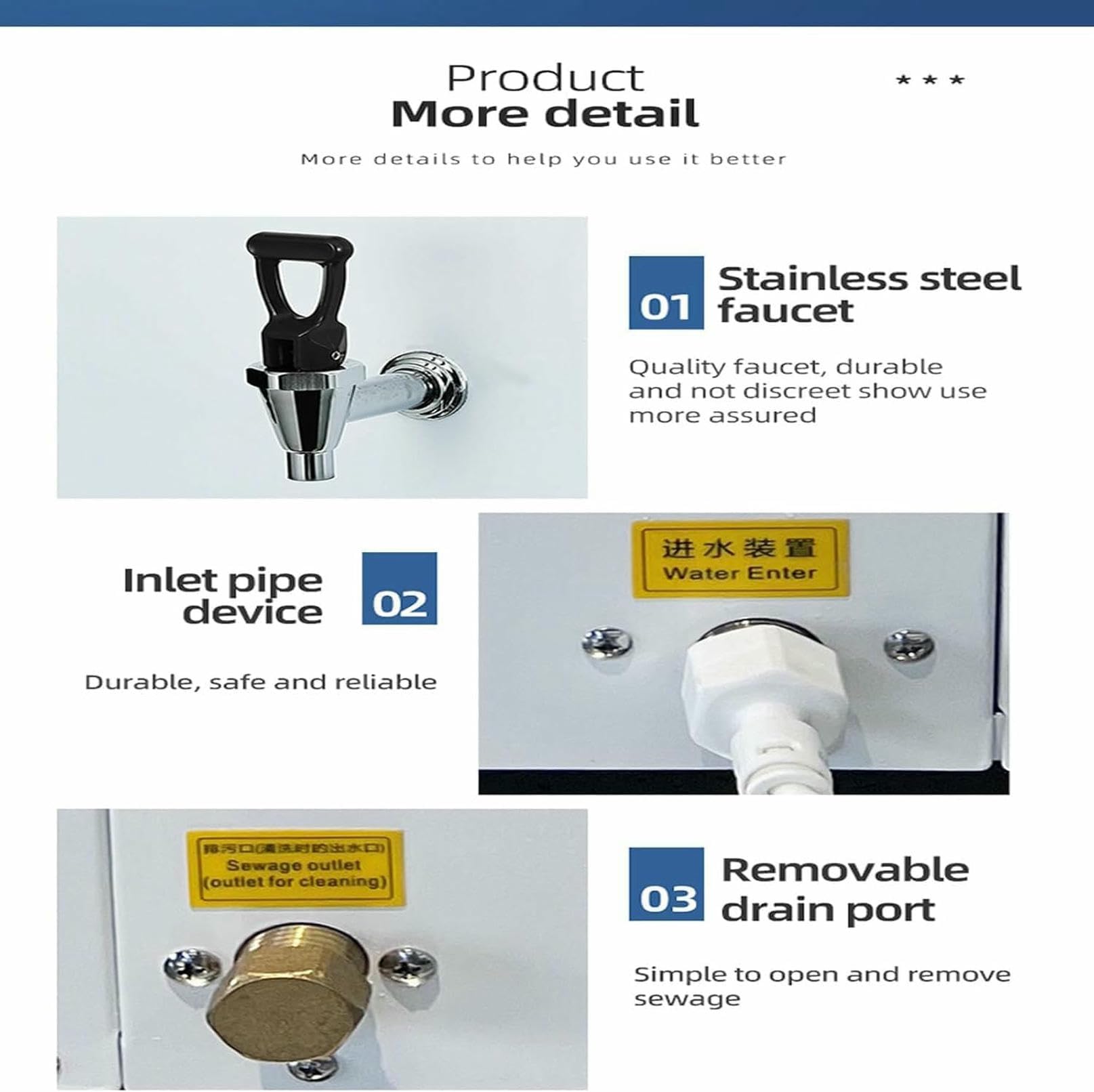 LYDZUSDP Commercial Automatic Water Heater,Instant Hot Water Dispenser,LED Smart Control Panel,Drinking Hot Water Boiler Wall Kettle,for Restaurants,Coffee Shops(50L)