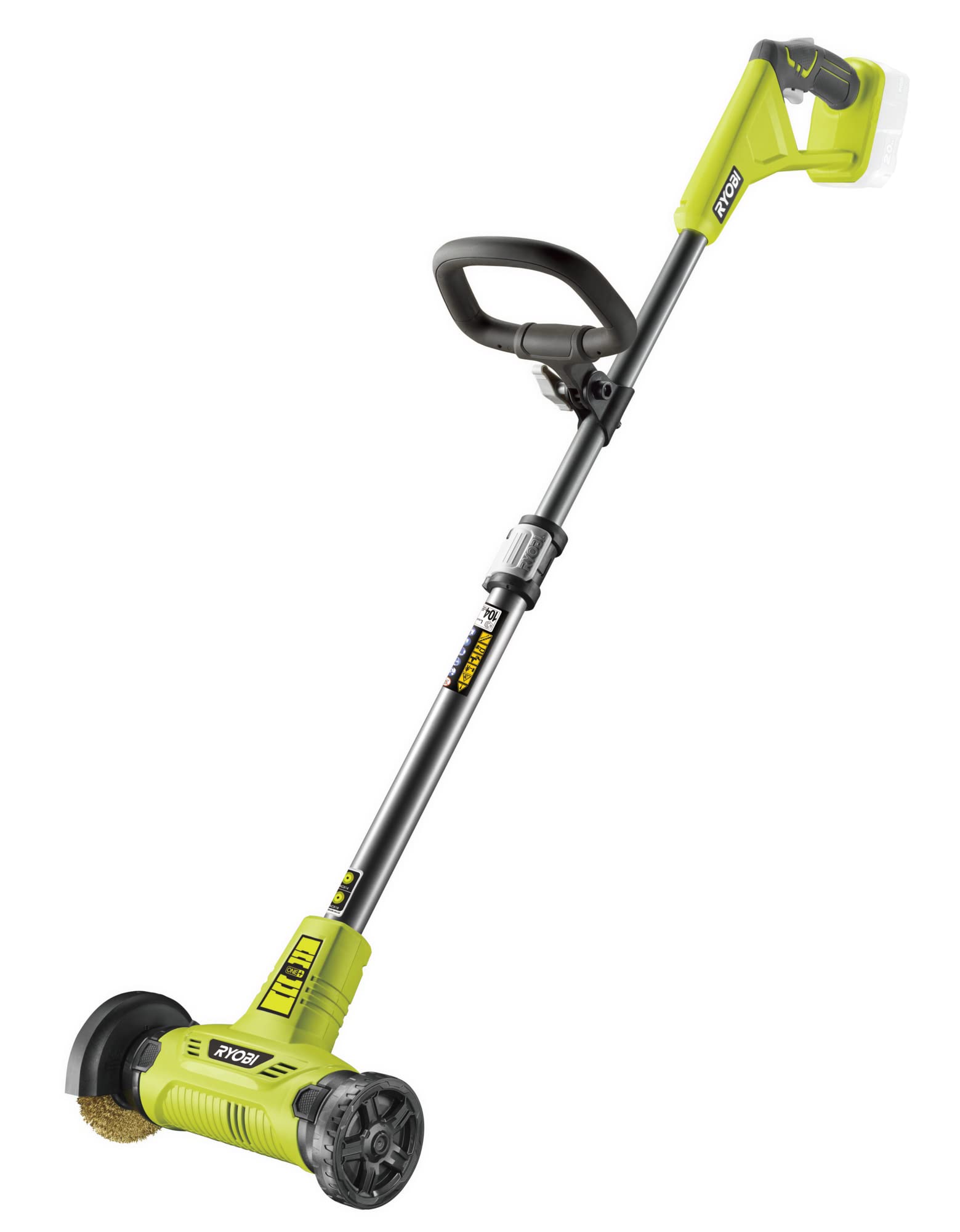 RYOBI - Nettoyeur de Joint 18V One+ RY18PCA-0 – Brosse Rotative métalique 11,5cm, Nettoyage Efficace Terrasse, Pierre, Escalier, Carrelage – Batterie Non Incluse