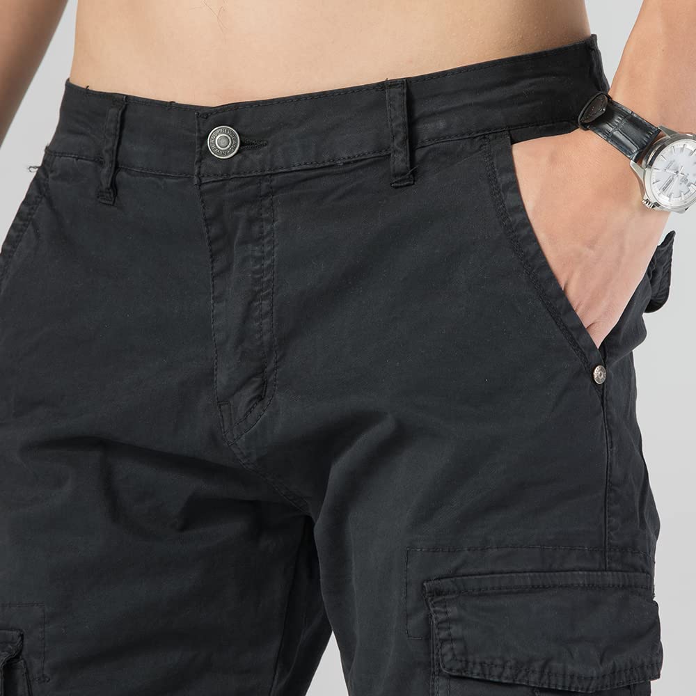 TONY BACKER Pantaloni Casual Elasticizzati Uomo Pantaloni Cargo da Uomo Pantalone in Cotone Leggero Uomo Cargo 6591
