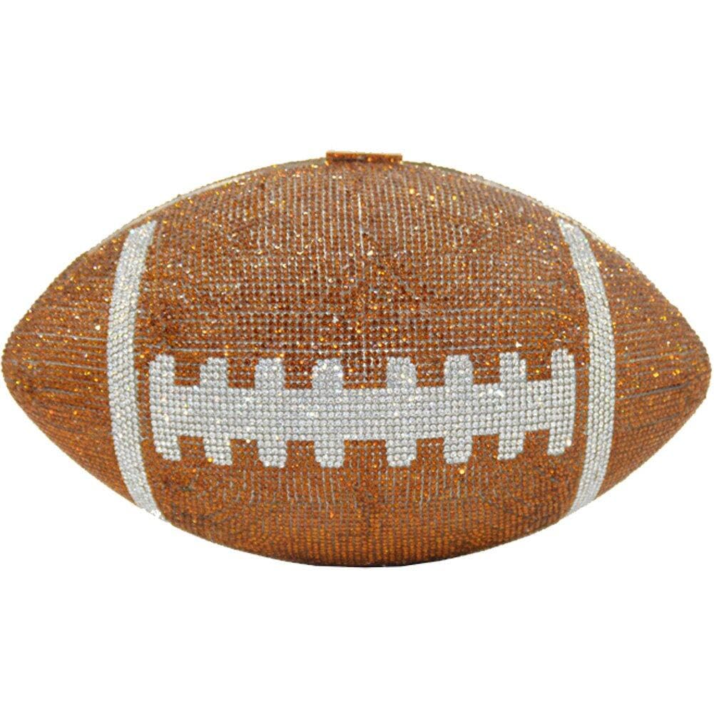 Mujeres Football Forma Rhinestone Purse Night Purse Bling Bling Bolsas De Boda De Fiesta De Bodas Rhinestone Football Purse