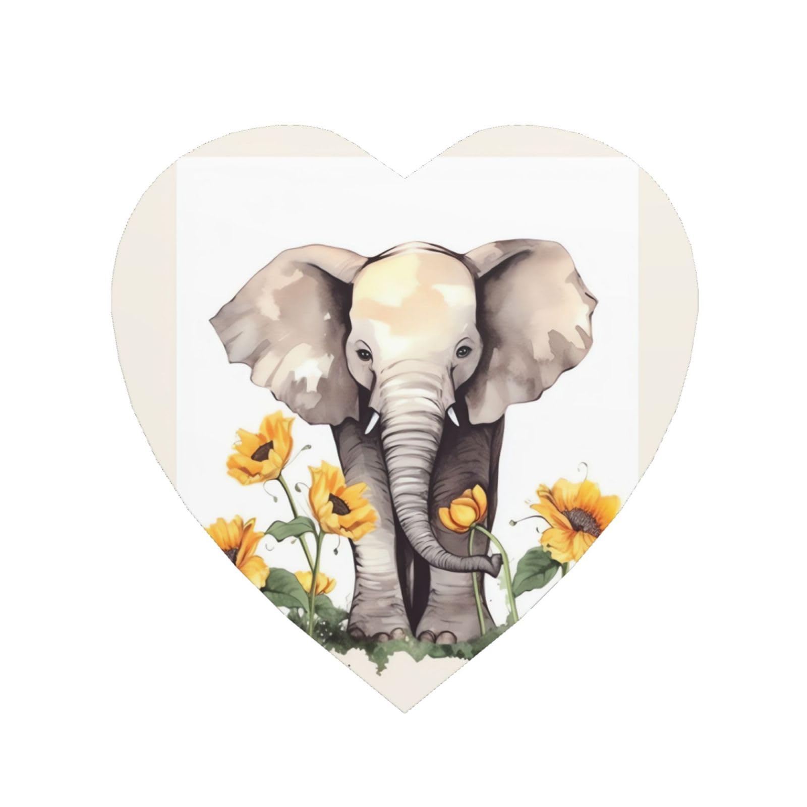 Fodpand Heart Shape Elephant And Sunflower Fridge Magnets, Strong Small Refrigerator Magnets Decorative Magnets For Kitchen Fridge Office Locker - Funny Magnetic Stickers Birthday Gifts