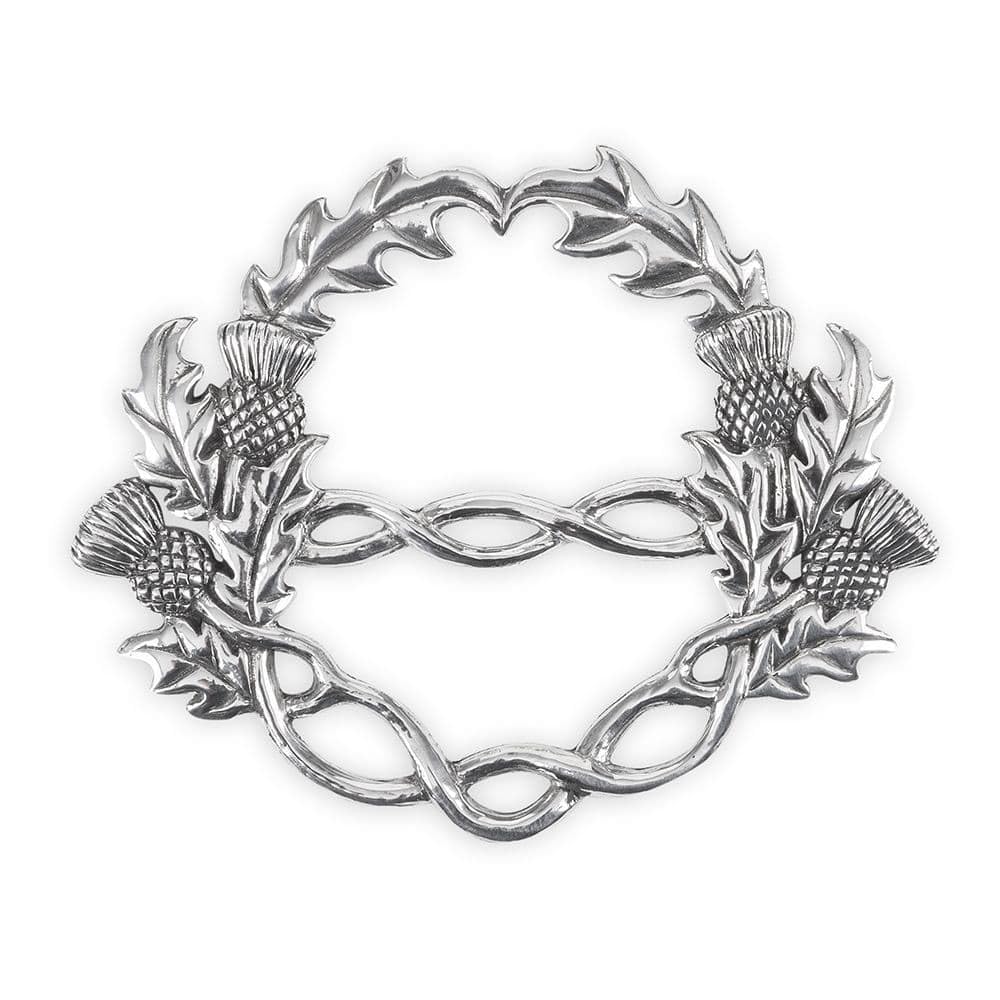 A E Williams Scarf Ring Luxury Fine Pewter Round Handmade Scottish Clip Accessory for Women