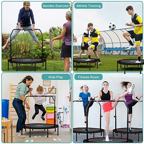 Ravs FASHLOVE Mini Trampoline For Kids Adults 40 Inch/48 Inch Foldable Fitness Rebounder Kids Trampoline thumb #1