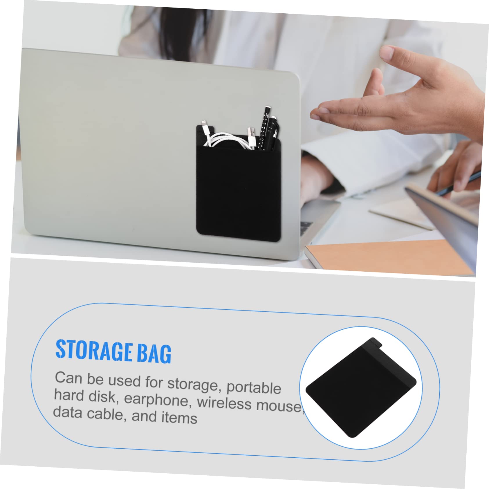 per Accessori Laptop e Tablet Organizer Adesivo per Custodia per Mouse e Disco Esterno Design Portatile per d'Affari
