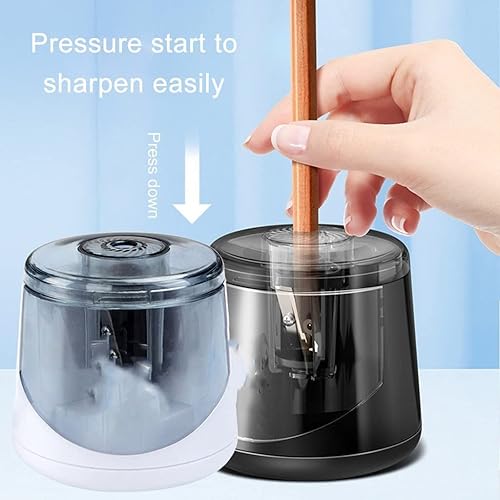 Miniatura 2 de JITEM Sacapuntas Sacapuntas eléctrico para niños, con alimentación por USB, sacapuntas alimentado por batería, enchufe para lápices n. 2lápices de