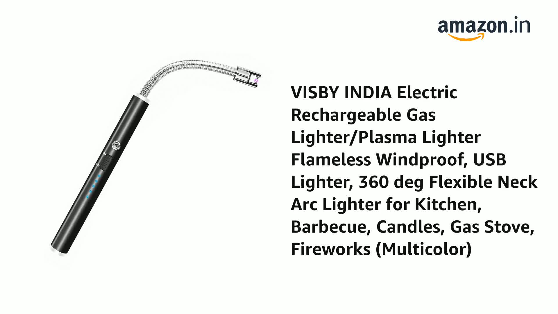 VISBY INDIA Electric Rechargeable Arc Lighter