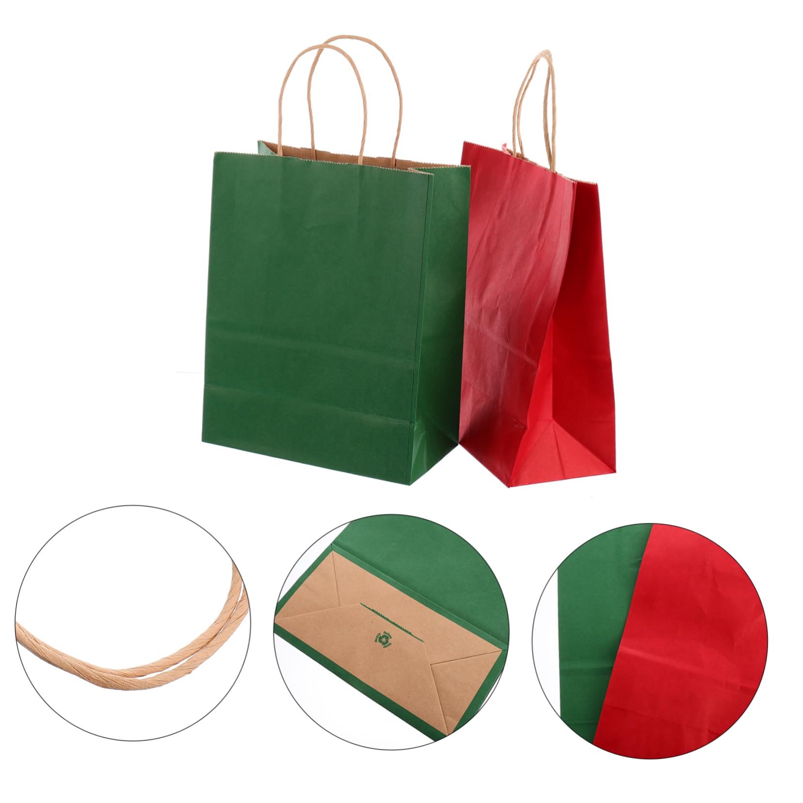 FRCOLOR 24piezas Obsequio de Navidad Bolsas de Papel Kraft para Guardar Ropa Bolsas de Obsequio de Papel para Envolver Festivales