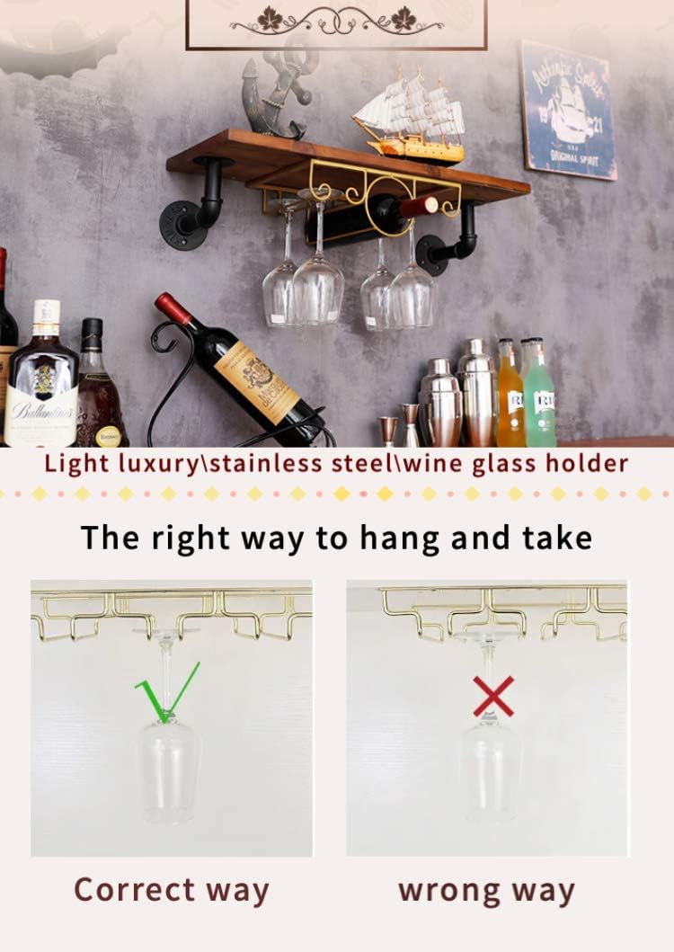 Red-Ni Home Kitchen Dining Wine Accessories Under Cabinet Stemware Glass/Bottle Rack Holder Hanger Storage Organizer (Black)