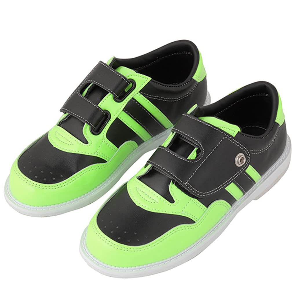 Bowlingschuhe Leichte, Atmungsaktive Bowlingschuhe Für Herren Und Damen Mit Magic-Sticker-Verschluss Verschleißfeste Dämpfung