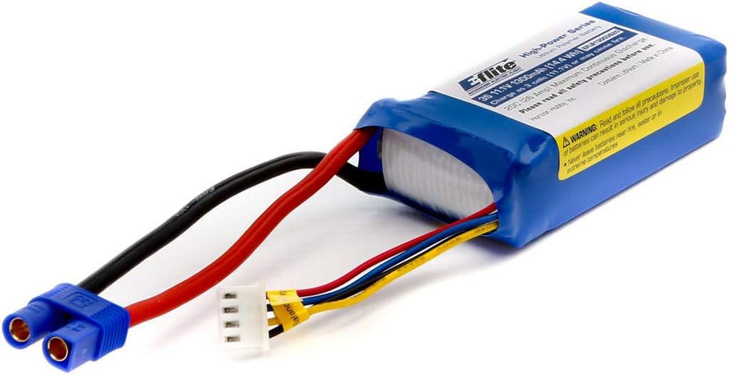 E-flite 11.1V 1300mAh 3S 20C LiPo Battery: EC3, EFLB13003S20