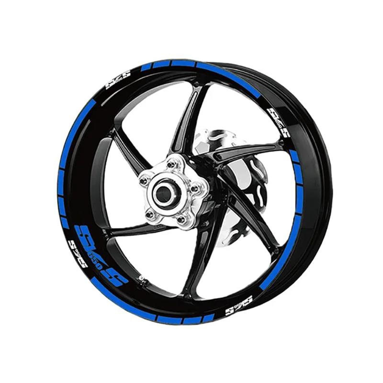 Motorcycle Wheel Stickers Reflective Decals Rims for Suzuki SV650 SV 650 SV650S 650S(Style 4)