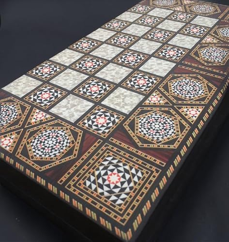19.6" Combo Backgammon Chess Set