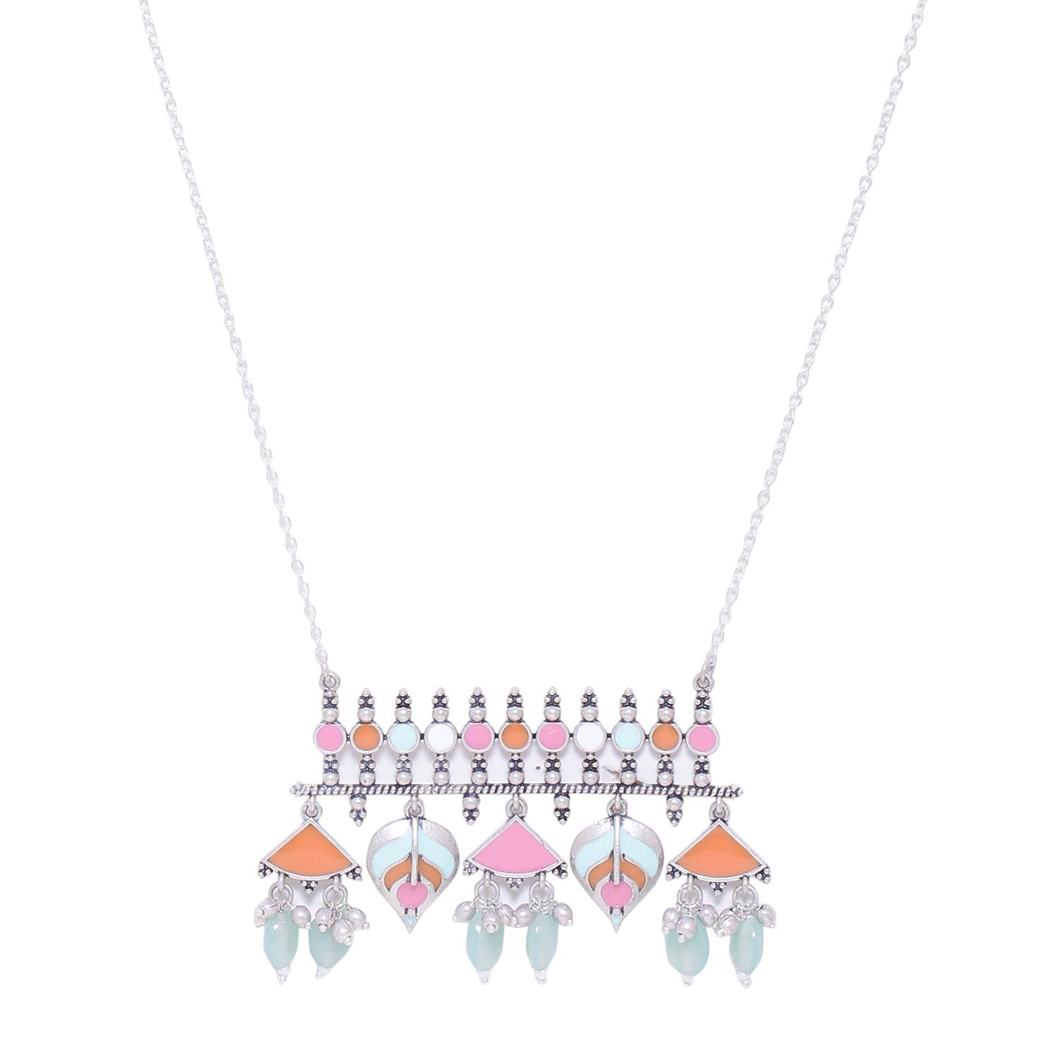 See full amazon price history chart for Voylla Silver Oxidised Brass Floral Motifs Pastel Multicolor Long Necklace Chain for Women and Girls Voylla Silver Oxidised Brass Floral Motifs Pastel Multicolor Long Necklace Chain for Women and Girls (B08KYB116X) Amazon Price History, Amazon Price Tracker