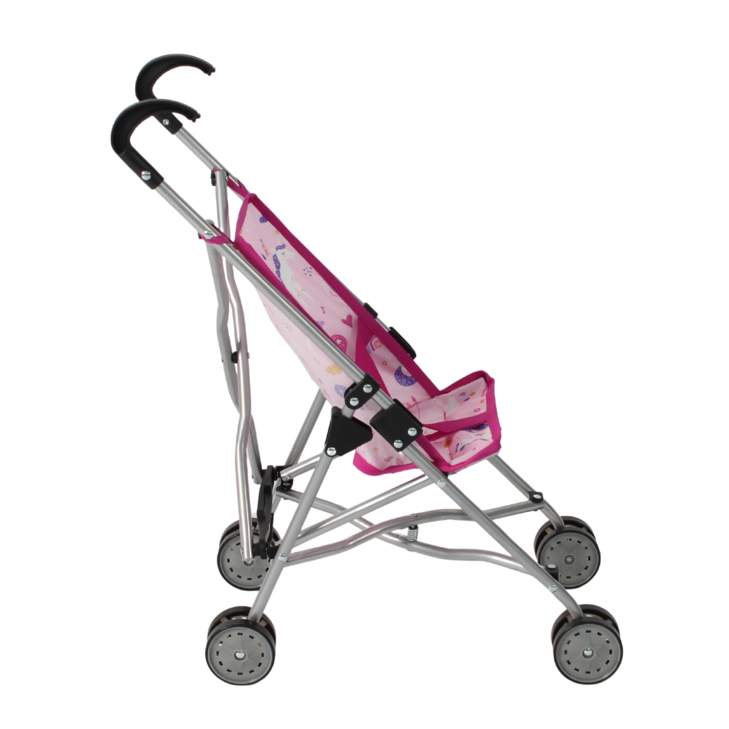 Bayer Chic 2000 - Passeggino per bambole Funny, passeggino per bambole, mini passeggino, unicorno rosa, rosa - 2