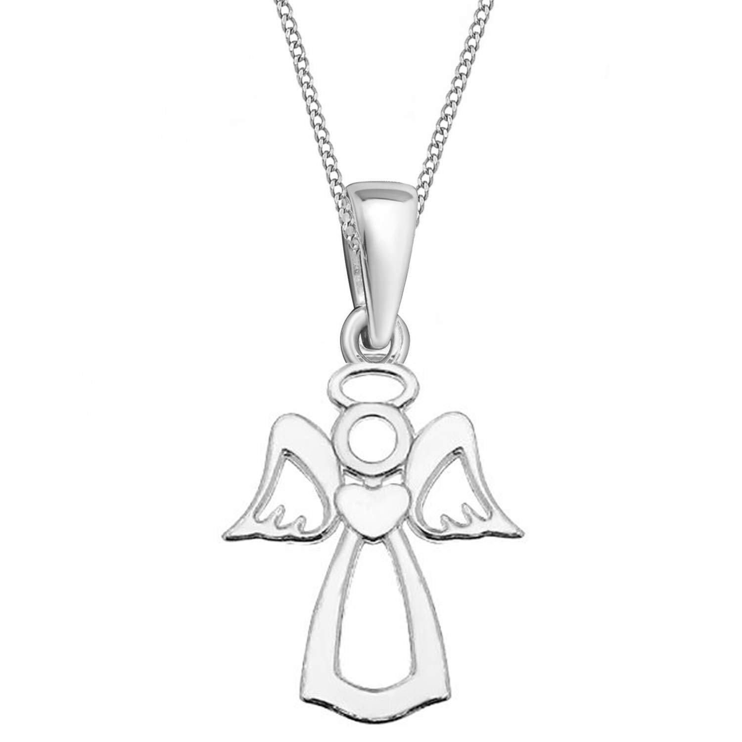 Collana Con Ciondolo Angelo Custode In Argento 925 Rodiato - XAana