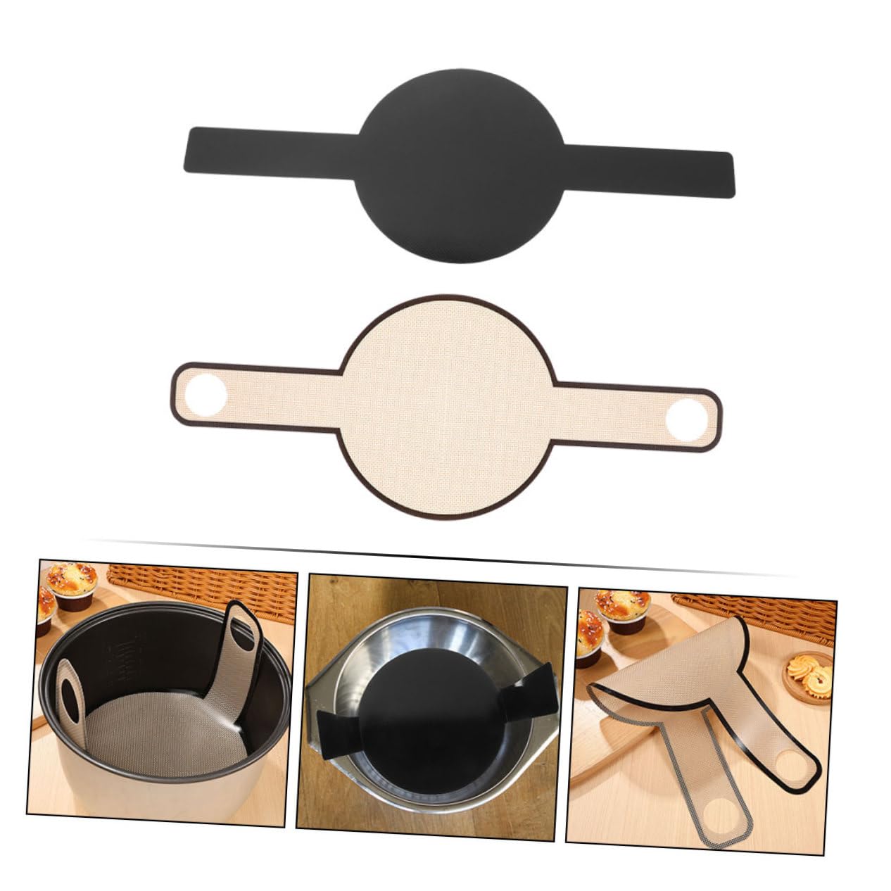 6stücke Teiliges Silikon Backunterlage Hochtemperaturbeständige Brotbackmatte Mit Langem Griff Antihaft Und Wiederverwendbar Für Dutch Oven Und Backofen Platzsparend Und Einfach